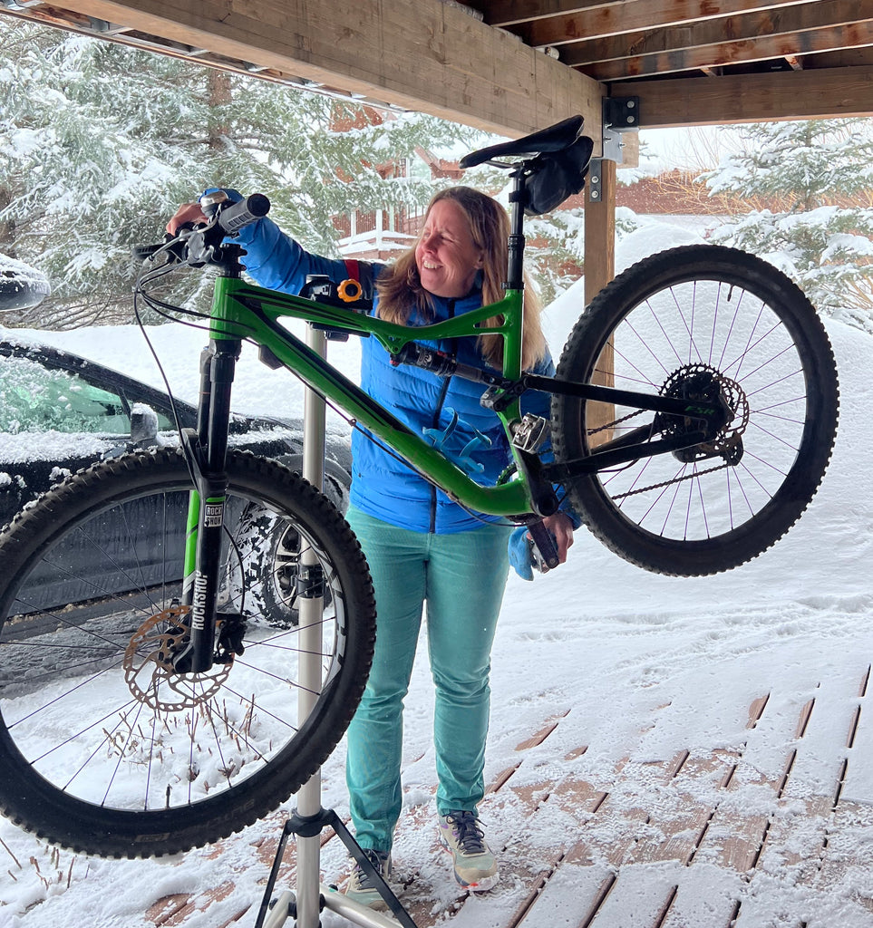 bike tuning in the snow