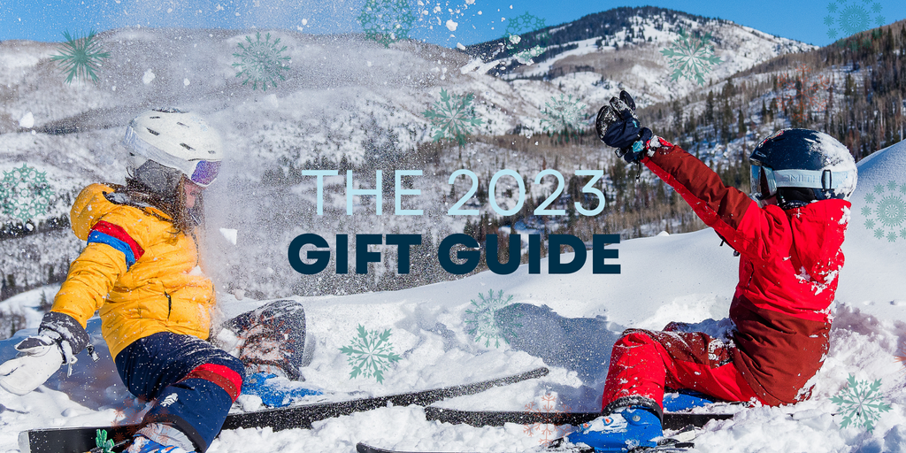 2023 Gift Guide with kids having a snowball fight in Steamboat