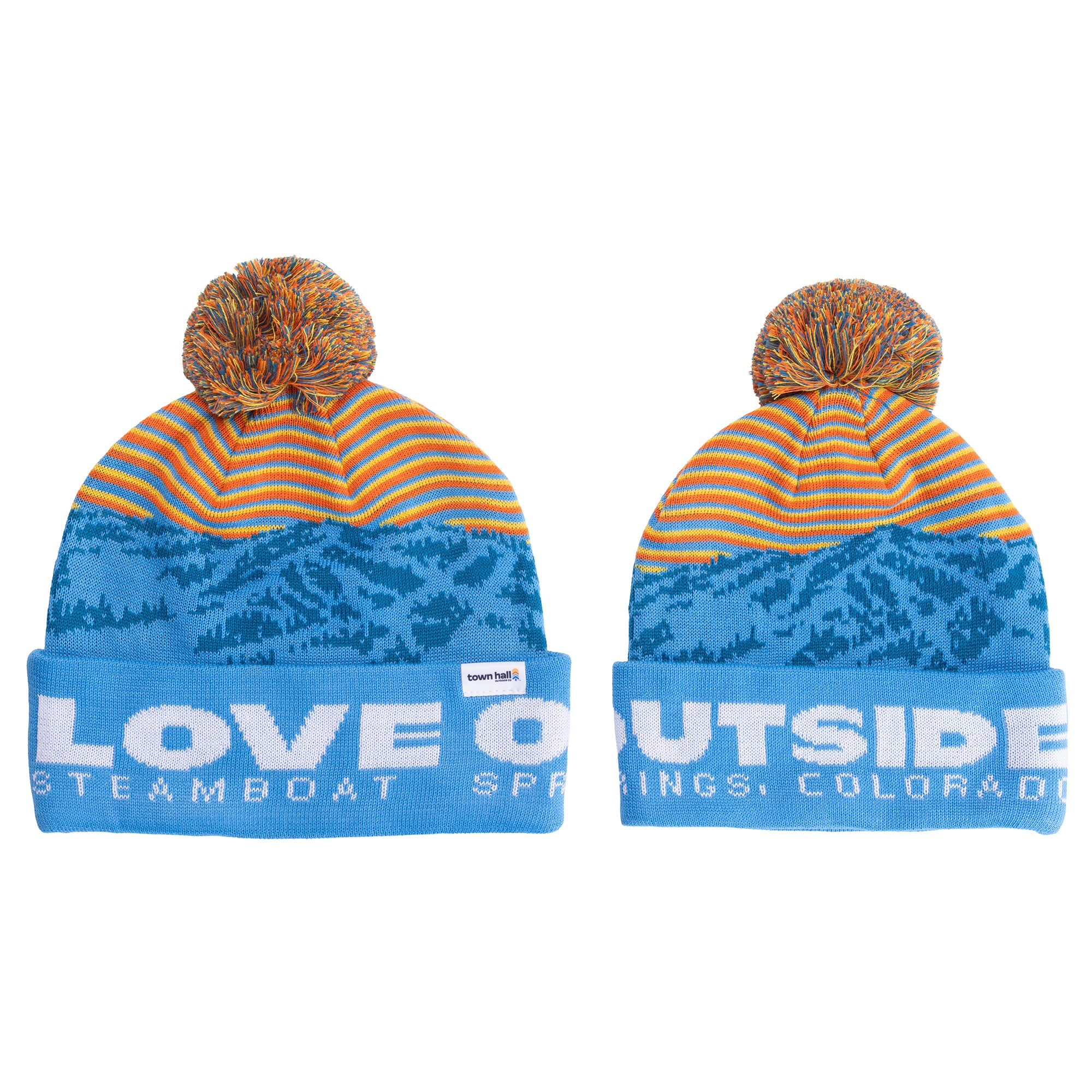 Large / Adult beanie next to small / kids beanie