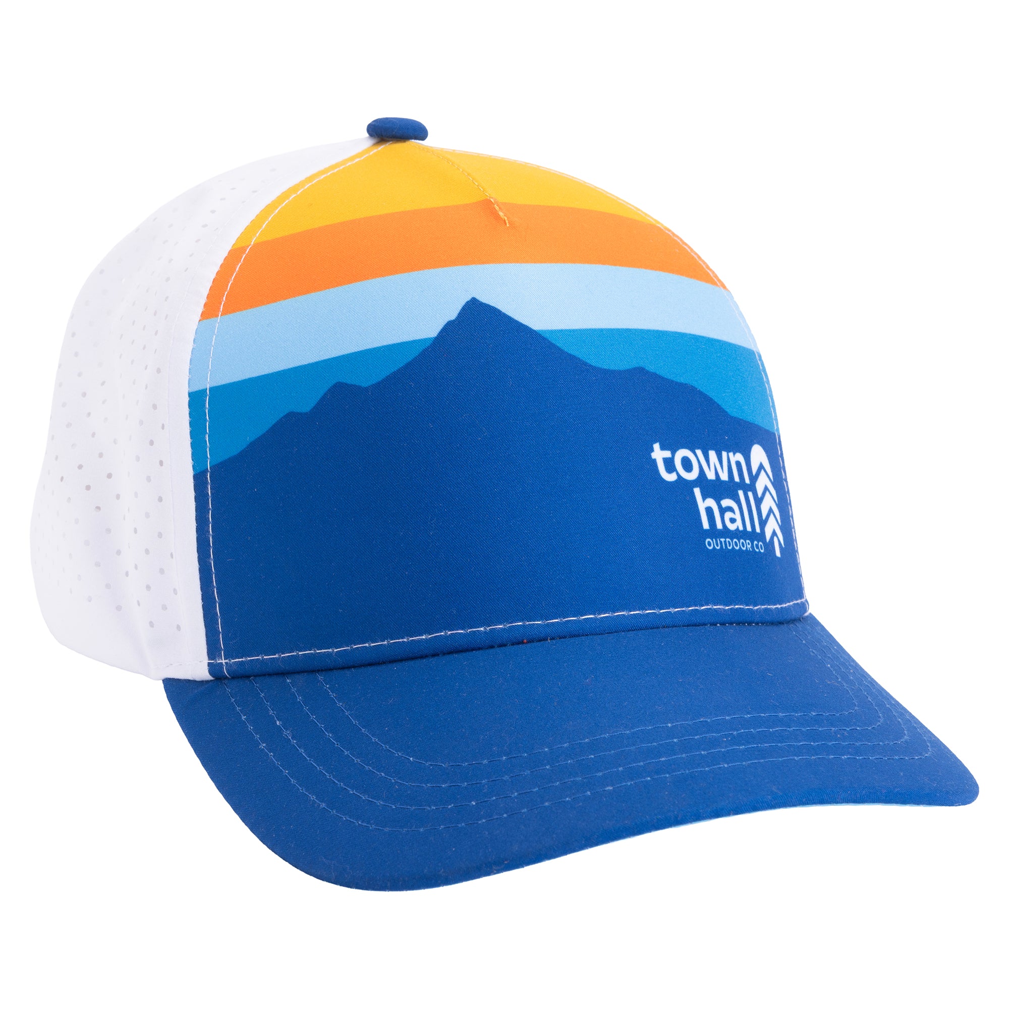 Navy blue, breathable running trucker hat