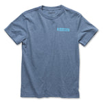 Cobalt blue Kids Summertime Outside Tee front view featuring the Town Hall brand logo on our ultra-soft, responsibly made summertime shirt.