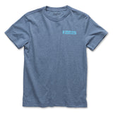 Cobalt blue Kids Summertime Outside Tee front view featuring the Town Hall brand logo on our ultra-soft, responsibly made summertime shirt.