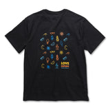 Back view of our black Adult Summertime Tee featuring a playful vacation-inspired pattern with sunshine and popsicle graphics that capture the joy of outdoor summer adventures.