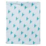 Teal double wall neck gaiter with fun snowboarding bunny design, offering versatile protection from chilly mornings to sunny afternoon runs.